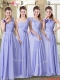 Pretty Empire Floor Length Prom Dresses in Lavender