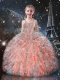 Best Ball Gown Straps Beading Adorable Little Girl Pageant Dresses for Fall