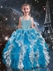 Hot Sale Straps Adorable Little Girl Pageant Dress with Beading and Ruffles for Spring