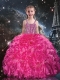 Hot Sale Straps Adorable Little Girl Pageant Dresses with Beading and Ruffles