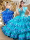 2016 Perfect Ball Gown Sweet 16 Dresses with Ruffled Layers