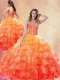 Beautiful Ball Gown Quinceanera Gowns with Beading and Ruffles