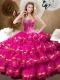 Fashionable Ball Gown Quinceanera Dresses with Beading and Ruffled Layers