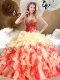 Fashionable Multi Color Sweet 16 Dresses with Beading and Ruffles