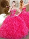 Pretty Hot Pink Sweetheart Quinceanera Gowns with Ruffles