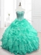 Beautiful Beading and Ruffles Sweet 16 Dresses in Apple Green