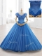 Exclusive Appliques Off the Shoulder Sweet 16 Dresses in Blue