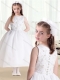 2016 New Style Ball Gown Beading and Appliques Flower Little Girl Dress