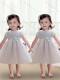 2016 Pretty Scoop Ball Gown Appliques Knee Length Toddler Dress