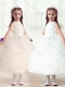 Hot Sale Ball Gown Bateau Flower Little Girl Dress with Ruffles