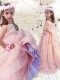 Pretty Ball Gown Peach Flower Adorable Little Girl Pageant Dresses with Bowknot
