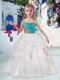 Beautiful Spaghetti Straps Flower Girl Dresses with Appliques and Bubles