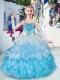 Customized Straps Little Girl Pageant Dresses with Ruffled Layers and Appliques