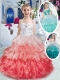 Elegant Spaghetti Straps Little Girl Pageant Dresses with Ruffled Layers and Beading