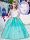 Gorgeous Straps Little Girl Pageant Dresses with Appliques and Beading