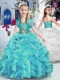 Latest Halter Top Little Girl Pageant Dresses with Ruffles and Beading