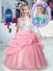 Perfect Spaghetti Straps Little Girl Pageant Dresses with Beading and Bubles