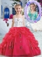 Pretty Spaghetti Straps Little Girl Pageant Dresses with Beading and Bubles