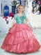 Pretty Spaghetti Straps Little Girl Pageant Dresses with Ruffles and Beading