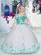 Romantic Spaghetti Straps Little Girl Pageant Dress with Sashes and Beading