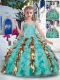 Top Selling Straps Little Girl Pageant Dresses with Beading and Ruffles