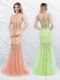 2016 Sexy Mermaid Sweetheart Brush Train Prom Dresses with Lace