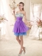 2016 Top Selling Sweetheart Short Sequins Dama Dresses in Multi Color