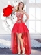 Red High Low 2016 Prom Gowns with A Line