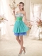 Sweet Short Multi Color 2016 Dama Dresses with Sequins and Hand Made Flowers