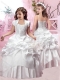Elegant Spaghetti Straps Applique and Bubble Adorable Little Girl Pageant Dresses in Taffeta