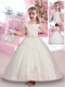 Latest Scoop Short Sleeves Belted Adorable Little Girl Pageant Dress in Lace and Tulle Latest Scoop Short Sleeves Belted Adorable Little Girl Pageant Dress in Lace and Tulle