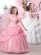 Latest Straps Ball Gown Adorable Little Girl Pageant Dress with Beading and Pick Ups