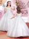 Lovely Square Beaded and Belted Mini Quinceanera Dresses in Tulle