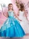 New Style Scoop Organza Mini Quinceanera Dresses with Colorful Beading