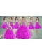 Visible Boning Fuchsia Sweet 16 Gown and Sequined Dama Dresses Beaded and Ruffled Mini Quinceanera Dress