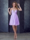 2016 Popular Empire Lilac Short Dama Dress with Beading