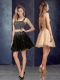Classical Two Piece Straps Beaded Bodice Square Prom Dress in Tulle