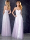 Empire Baby Pink Prom Dress with Beading and Appliques