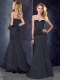 Mermaid Sweetheart Satin Prom Dress in Black with Brush Train