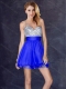 Modern Sequined A Line Short Prom Dress in Royal Blue