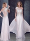 One Shoulder Applique Baby Pink Prom Dress with See Through Back