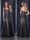 Top Selling Empire Applique Black Prom Dress in Tulle