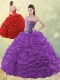 Cheap Exclusive Beaded and Bubble Purple Quinceanera Dress in Taffeta