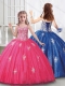Cute Straps Tulle Little Girl Pageant Dresses with Beading and Appliques