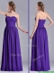 Beautiful Empire Ruched Chiffon Long Prom Dress in Purple