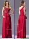 Fashionable Empire One Shoulder Sequins Red Dama Dress with Side Zipper  Fashionable Empire One Shoulder Sequins Red Dama Dress with Side Zipper
