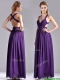 Sexy Purple Criss Cross Prom Dress with Ruched Decorated Bust