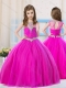 Elegant Ball Gowns Scoop Tulle Little Girl Pageant Dress with Beading  Elegant Ball Gowns Scoop Tulle Little Girl Pageant Dress with Beading
