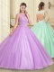 Exclusive Applique with Beading Scoop Quinceanera Dress in Lilac