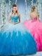 Artistic Gradient Color Big Puffy Quinceanera Gown with Beading and Ruffles